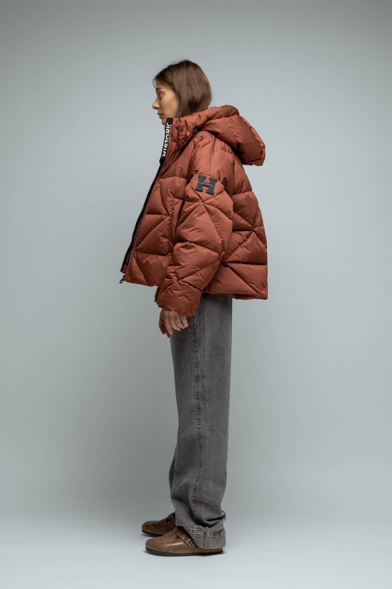 Cortina - Crop Down Jacket #Mahogany