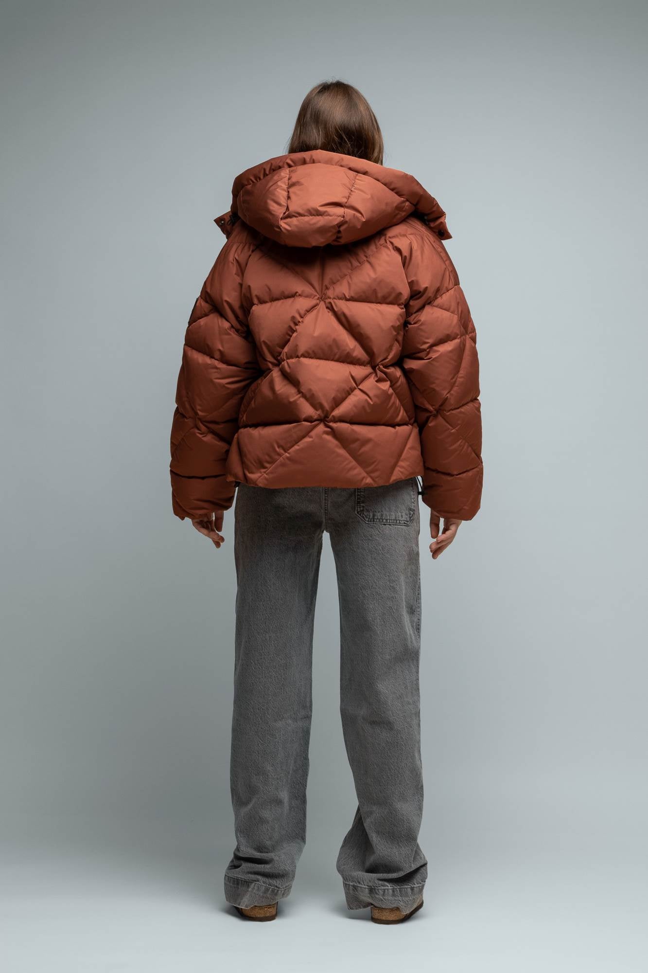 Cortina - Crop Down Jacket #Mahogany