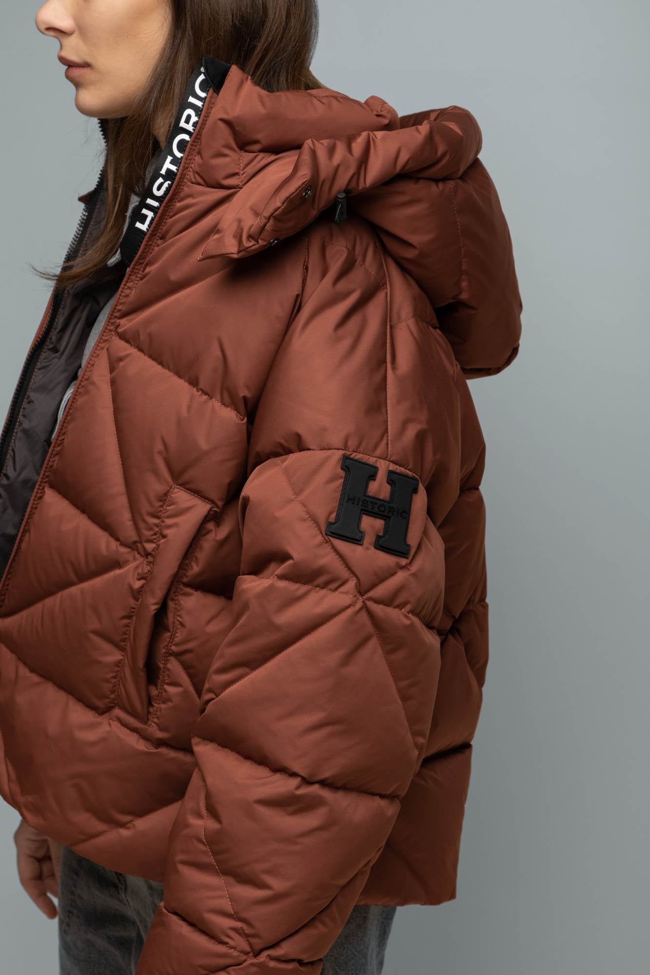 Cortina - Crop Down Jacket #Mahogany