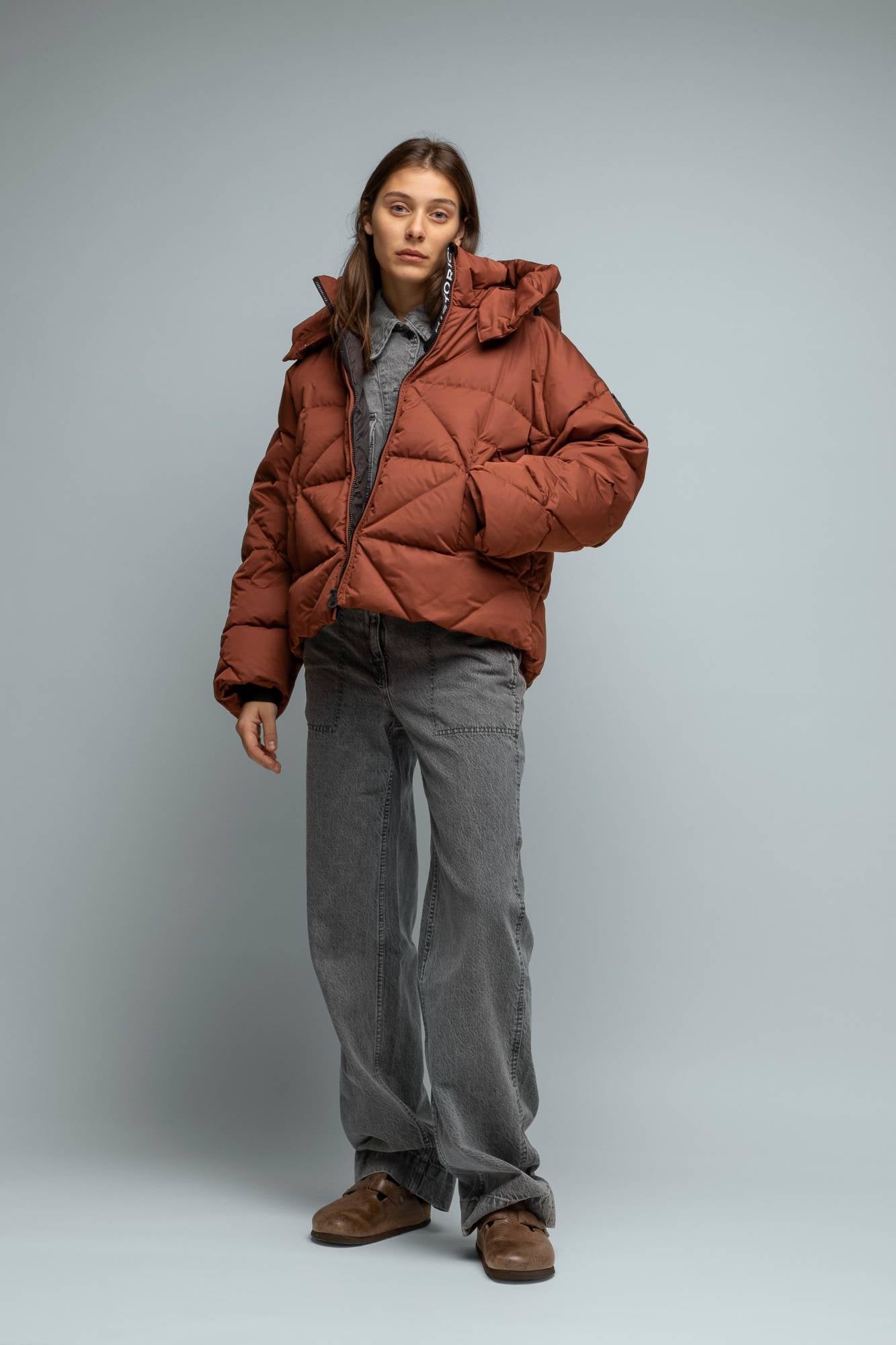 Cortina - Crop Down Jacket #Mahogany