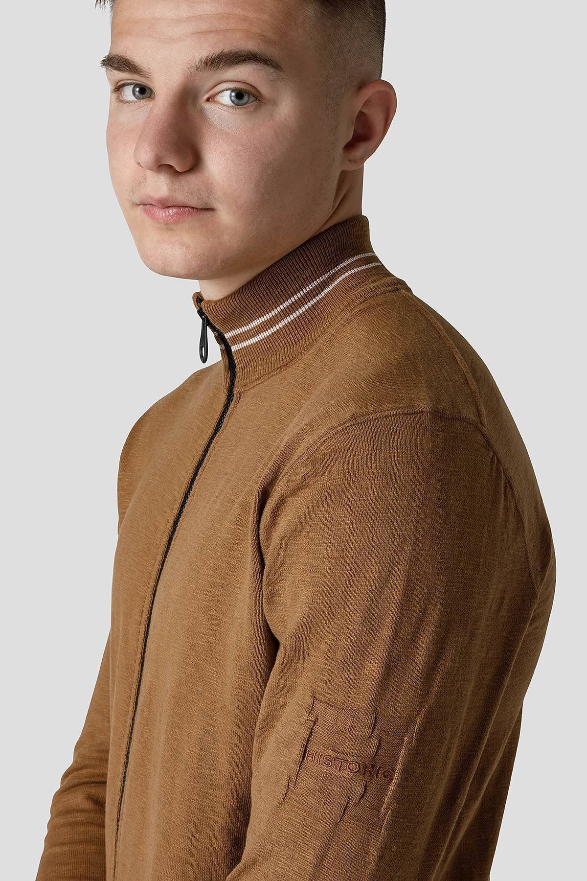 Marine Cardigan #Camel