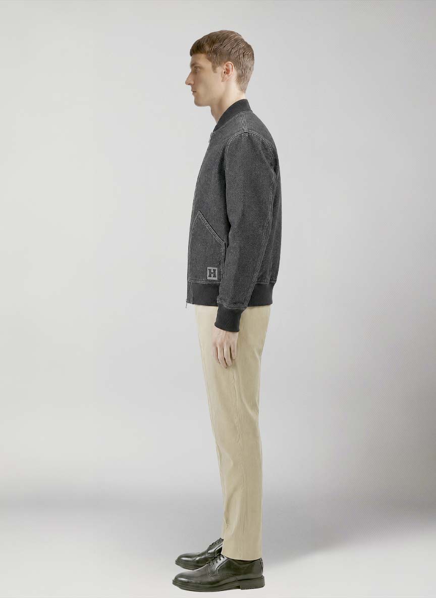 Bomber denim comfort uomo mezza stagione mason bomber modello lato 
