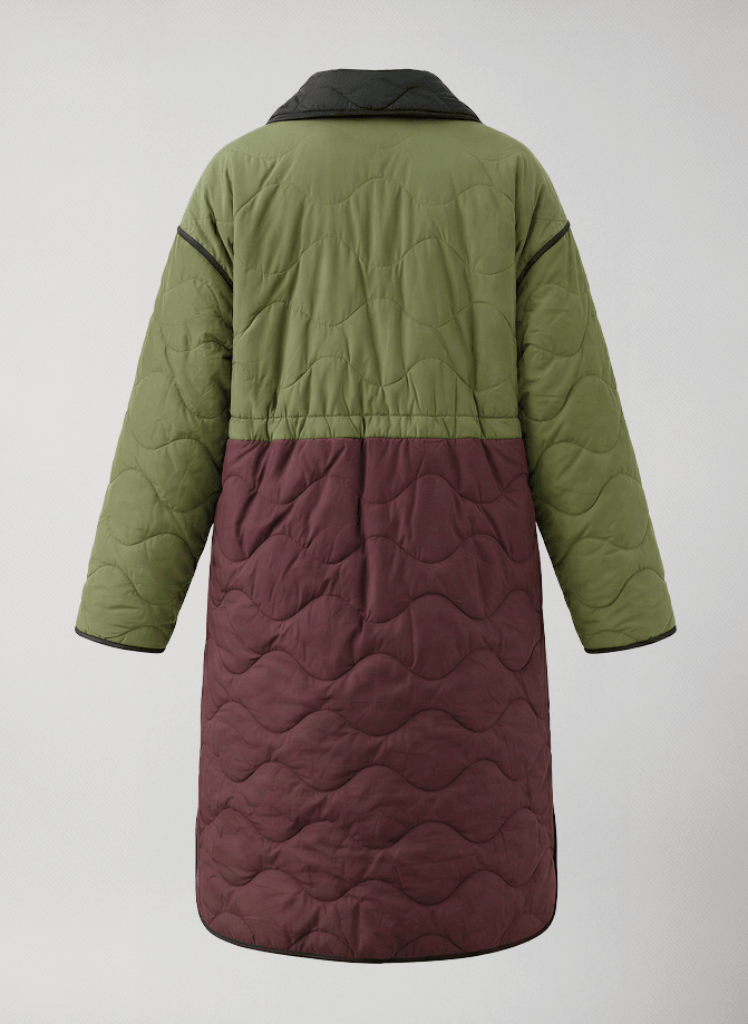 Cappotto Trapuntato Over Fit Anti-Goccia e Reversibile Cashel Long Coat retro 