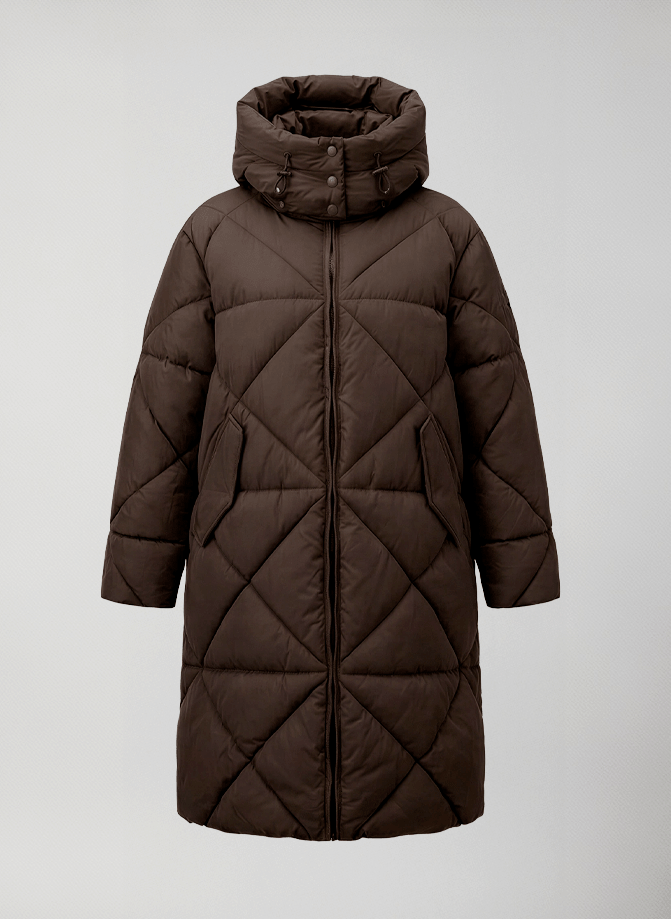 Cortina - Long Down Coat #Brown - Brown