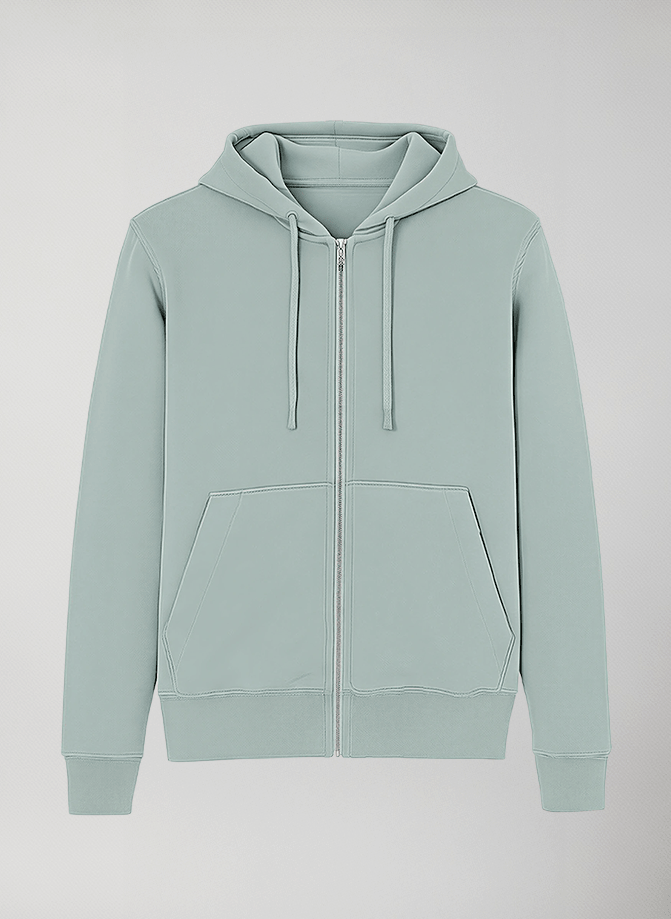 Felpa con zip e cappuccio regular fit Sparta Sweatshirt  fronte #Light Green - Light Green