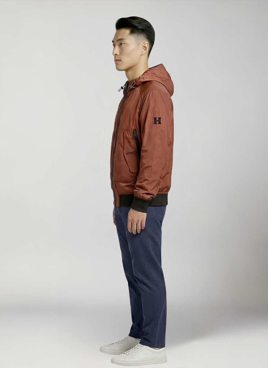 Giacca bomber mezza stagione uomo Luton Bomber modello lato 