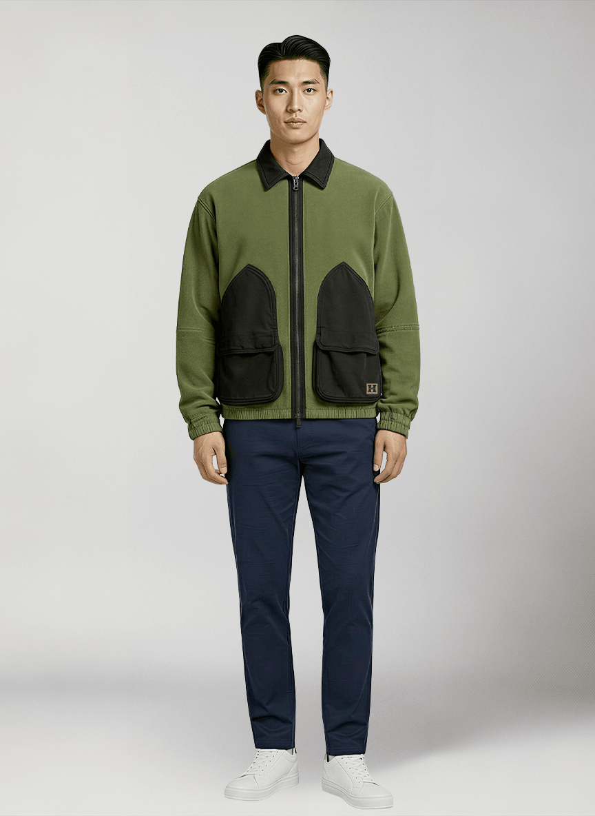 Giacca bomber uomo bicolore in cotone - Ronsell Jacket Fronte 