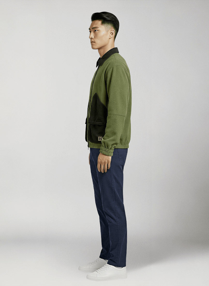 Giacca bomber uomo bicolore in cotone - Ronsell Jacket Lato 
