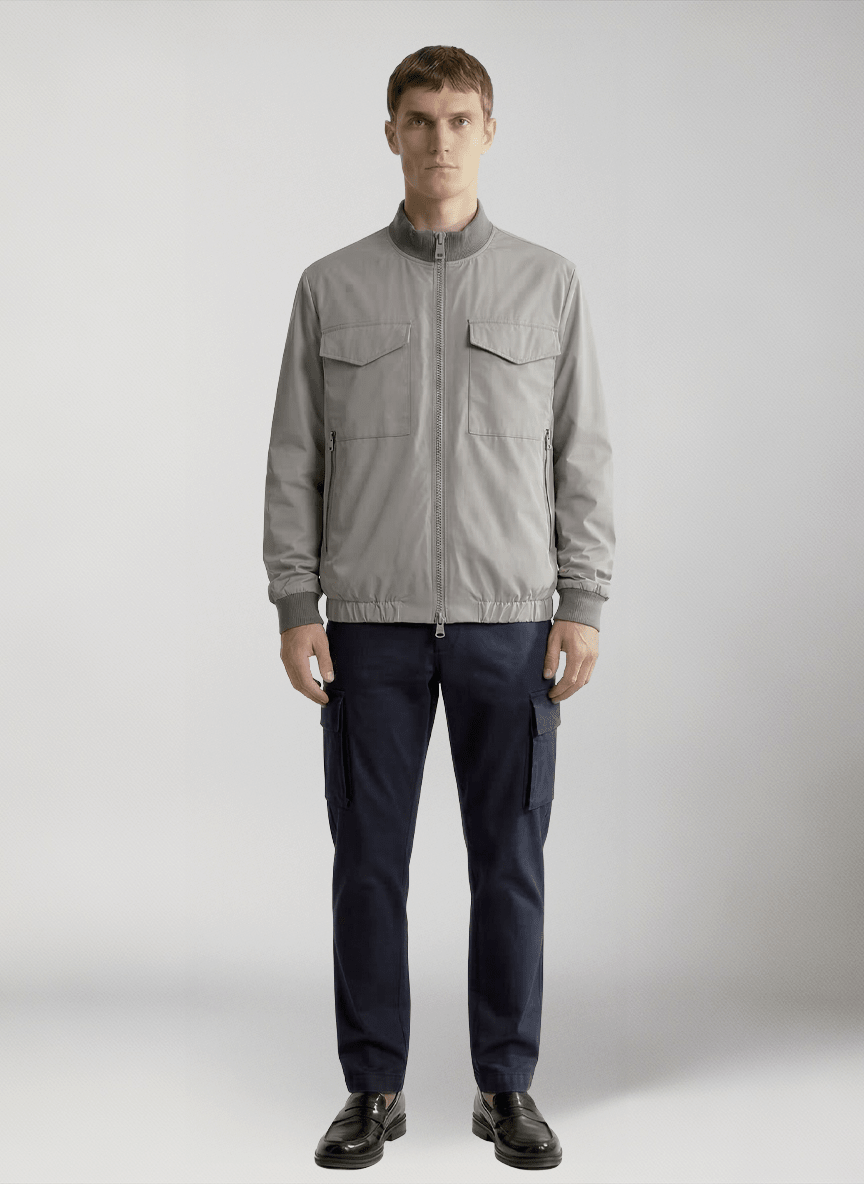 Giacca uomo con trattamento antigoccia Navigli Jacket modello fronte 