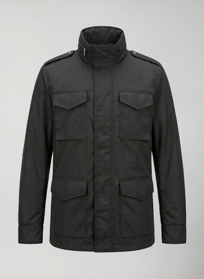 Giacca uomo regular fit con trattamento antigoccia - The Riot Jacket #Black - Black
