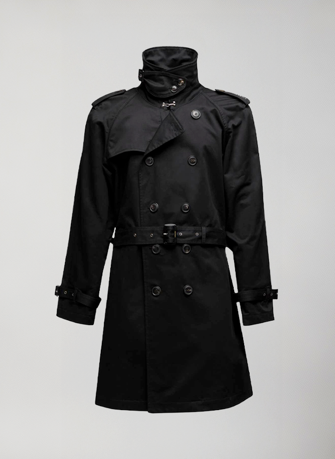 Trench Oversize in Cotone Uomo Hailey Trench  #Black - Black