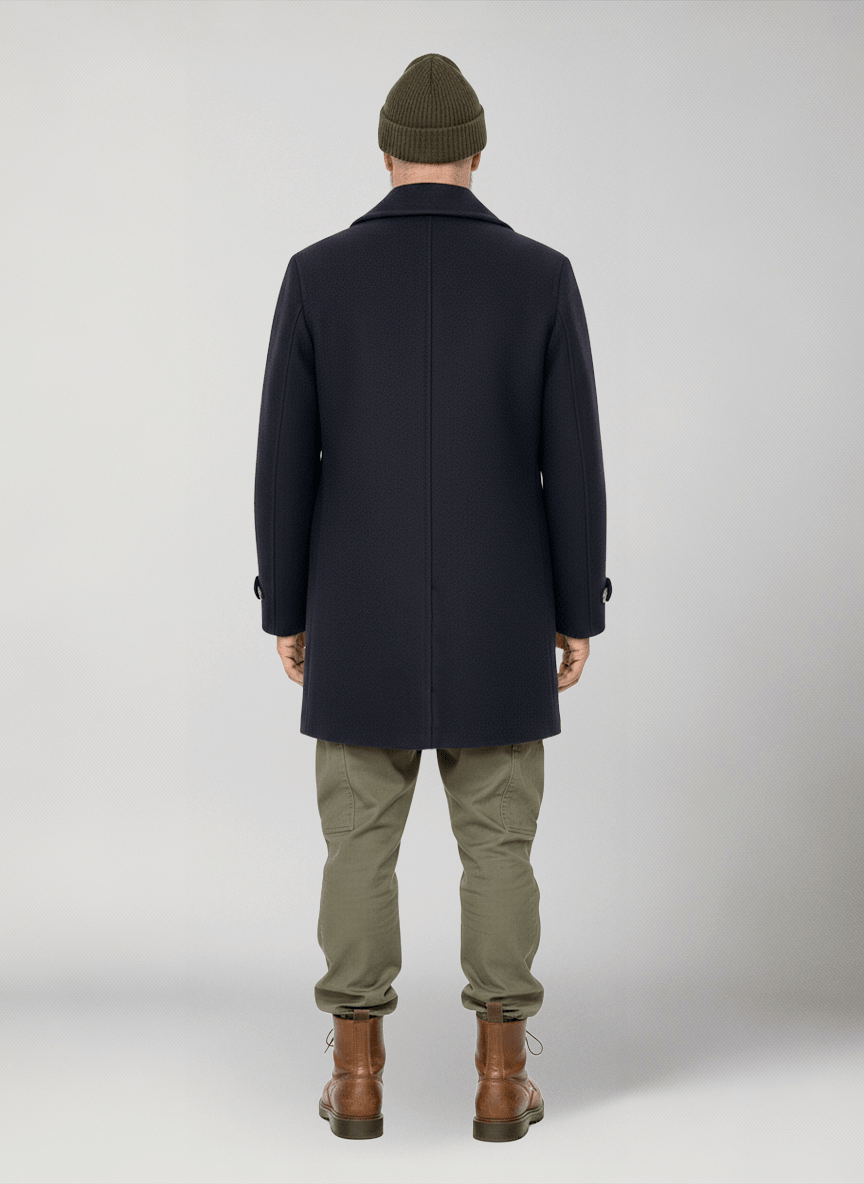 eacoat Jacket Uomo Doppiopetto con Bottoni in Metallo Retro Completo 