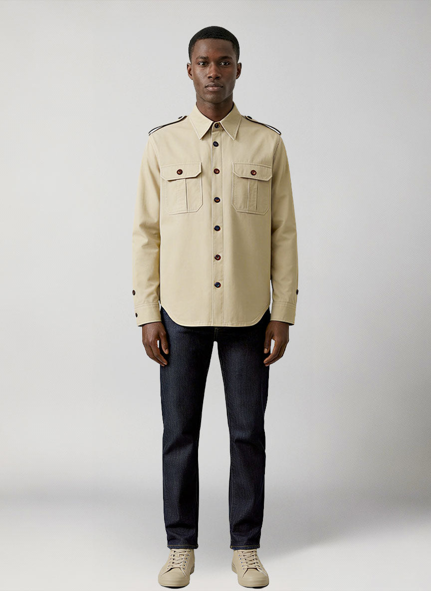 giacca a camicia mezza stagione uomo harnish overshirt modello fronte 