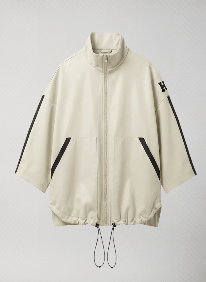 giacca bomber maniche tre quarti mezza stagione gijon #Beige - Beige