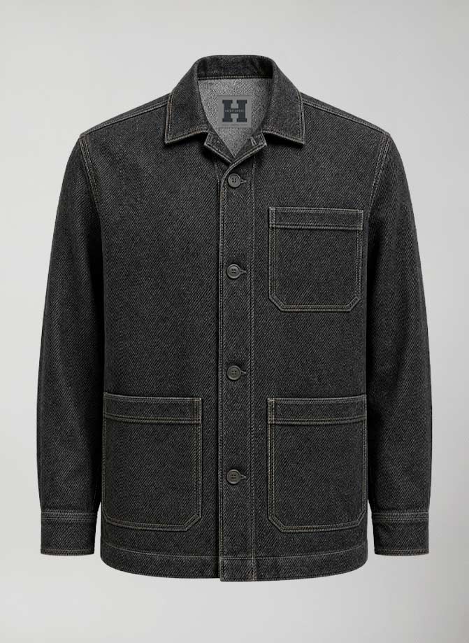 Giacca a camicia fronte Almeria Overshirt #Black - Black