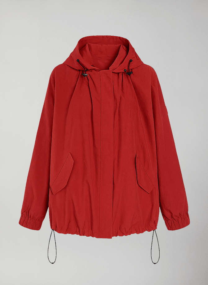 giacca cappuccio donna rossa mezza stagione olimpia jacket #Red - Red