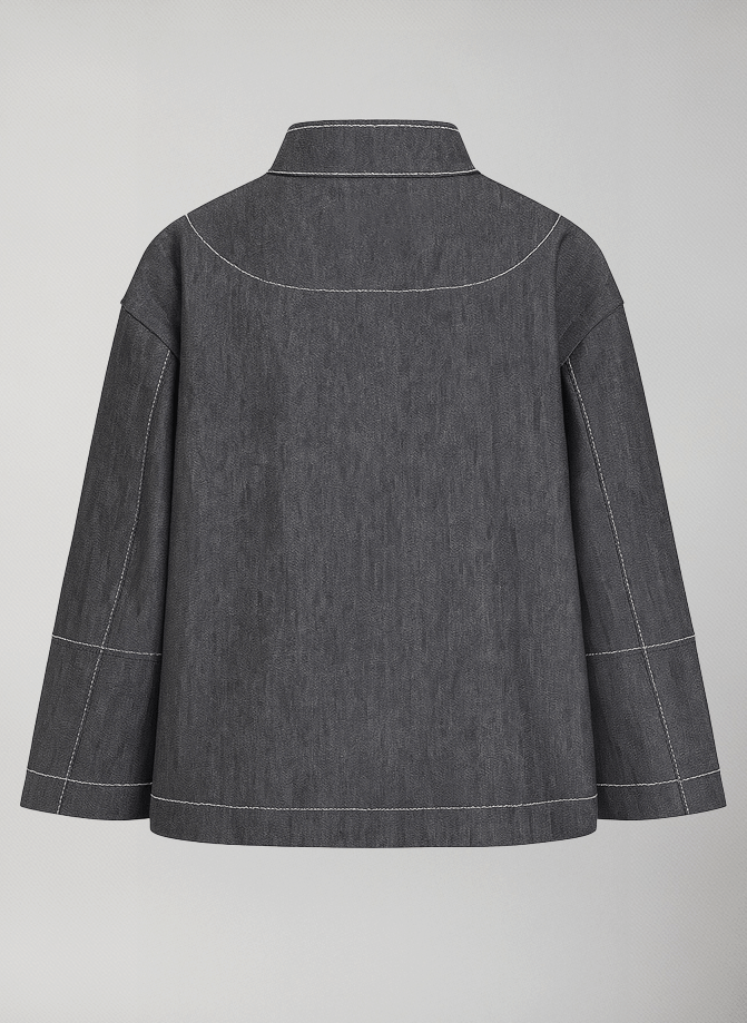 giacca mezza stagione grigia donna marbella jacket retro 