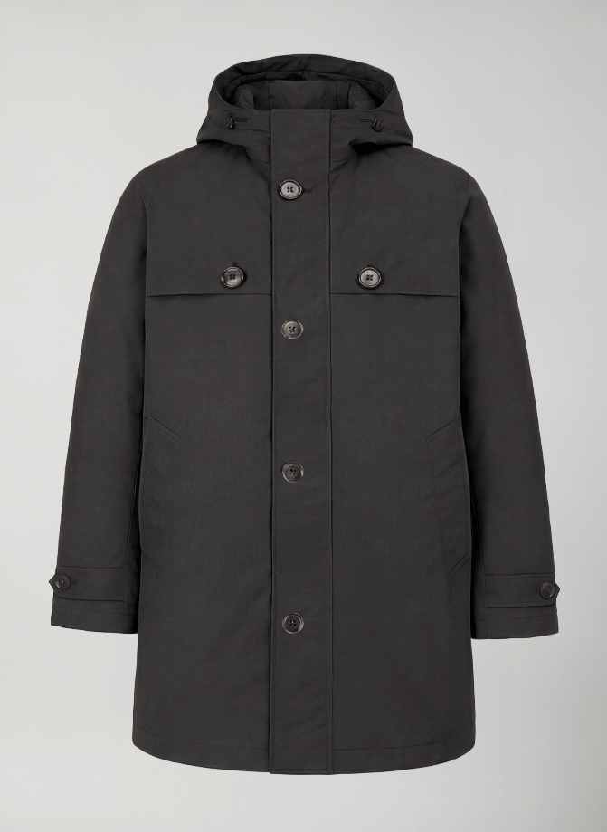 giacca trench overfit uomo mezza stagione city coat #Black - Black