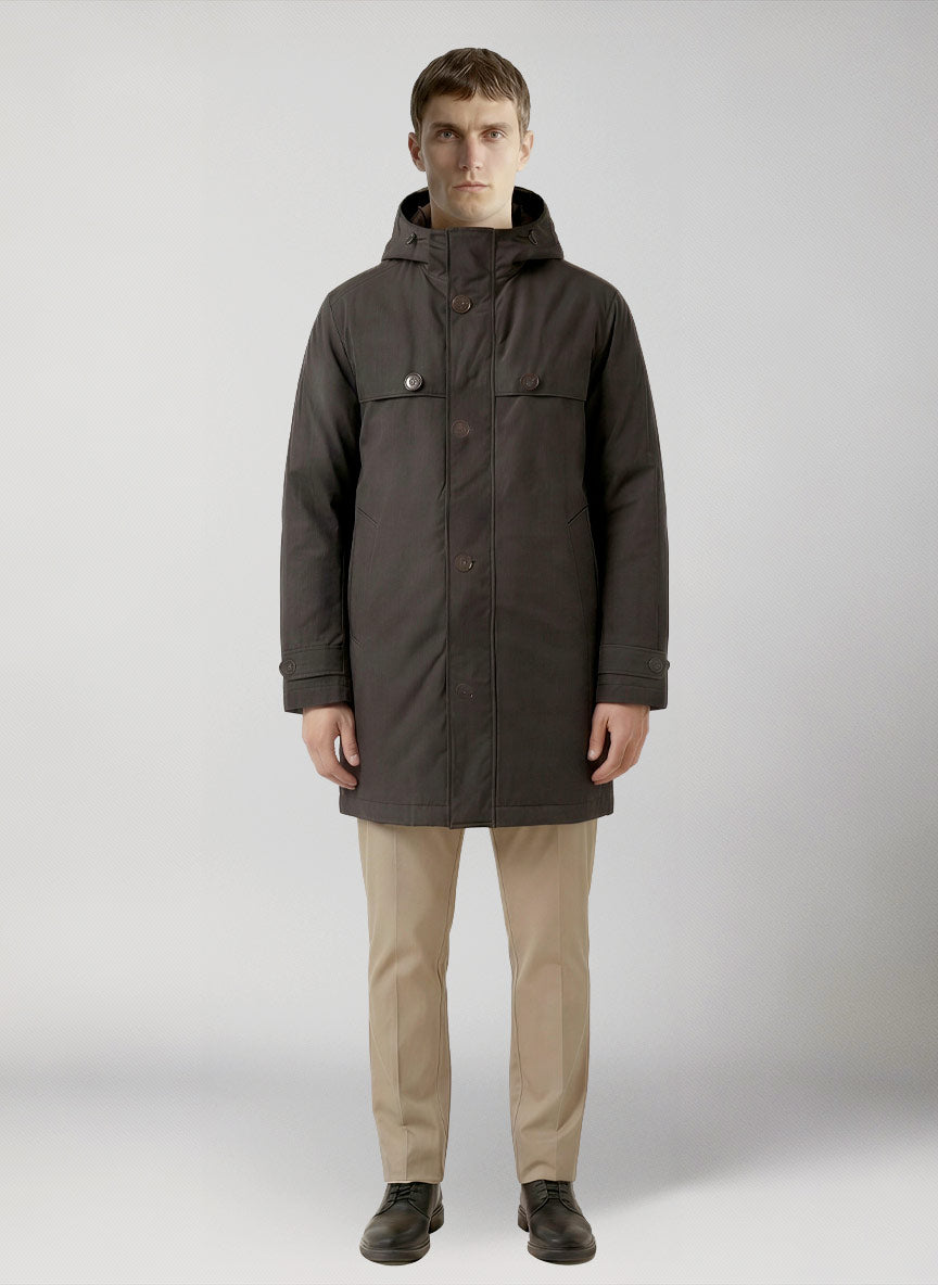 giacca trench overfit uomo mezza stagione city coat modello fronte 