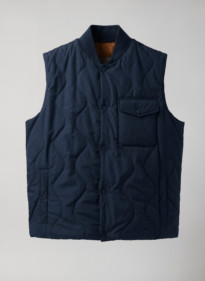 gilet trapuntato uomo blu navy galway vest #Blue navy - Blue navy