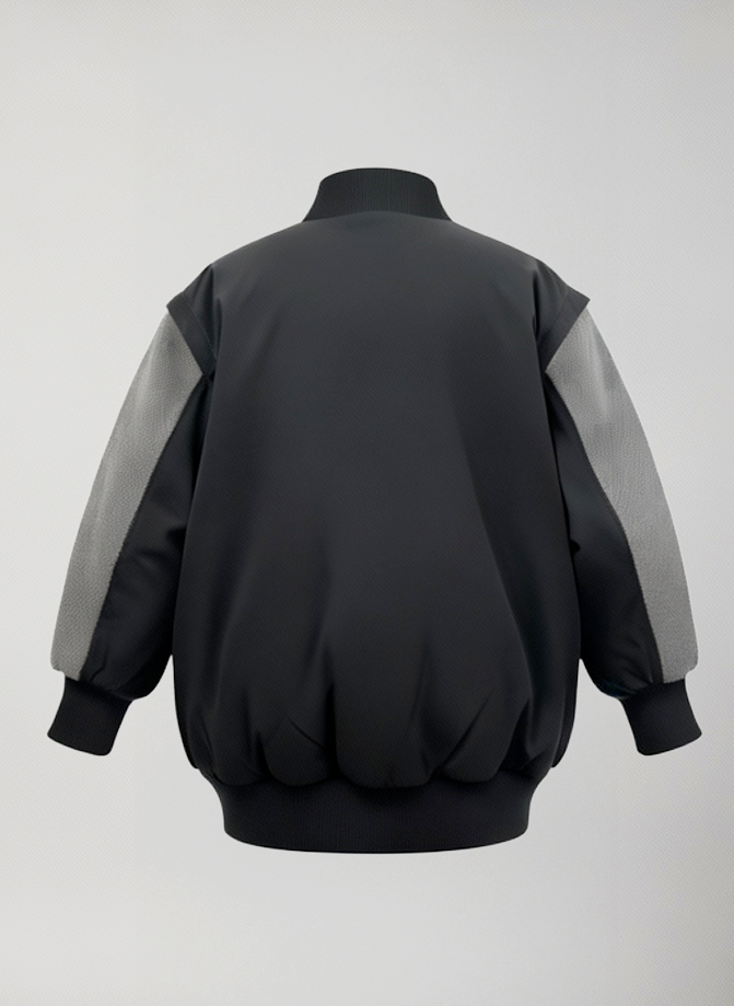 Klondike Bomber #Dark Grey+Black